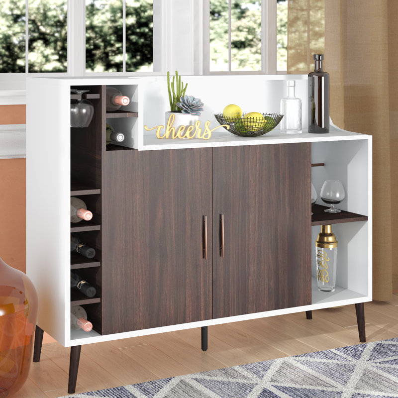 Wrought Studio Mcfarlane Bar with Wine Storage & Reviews Wayfair